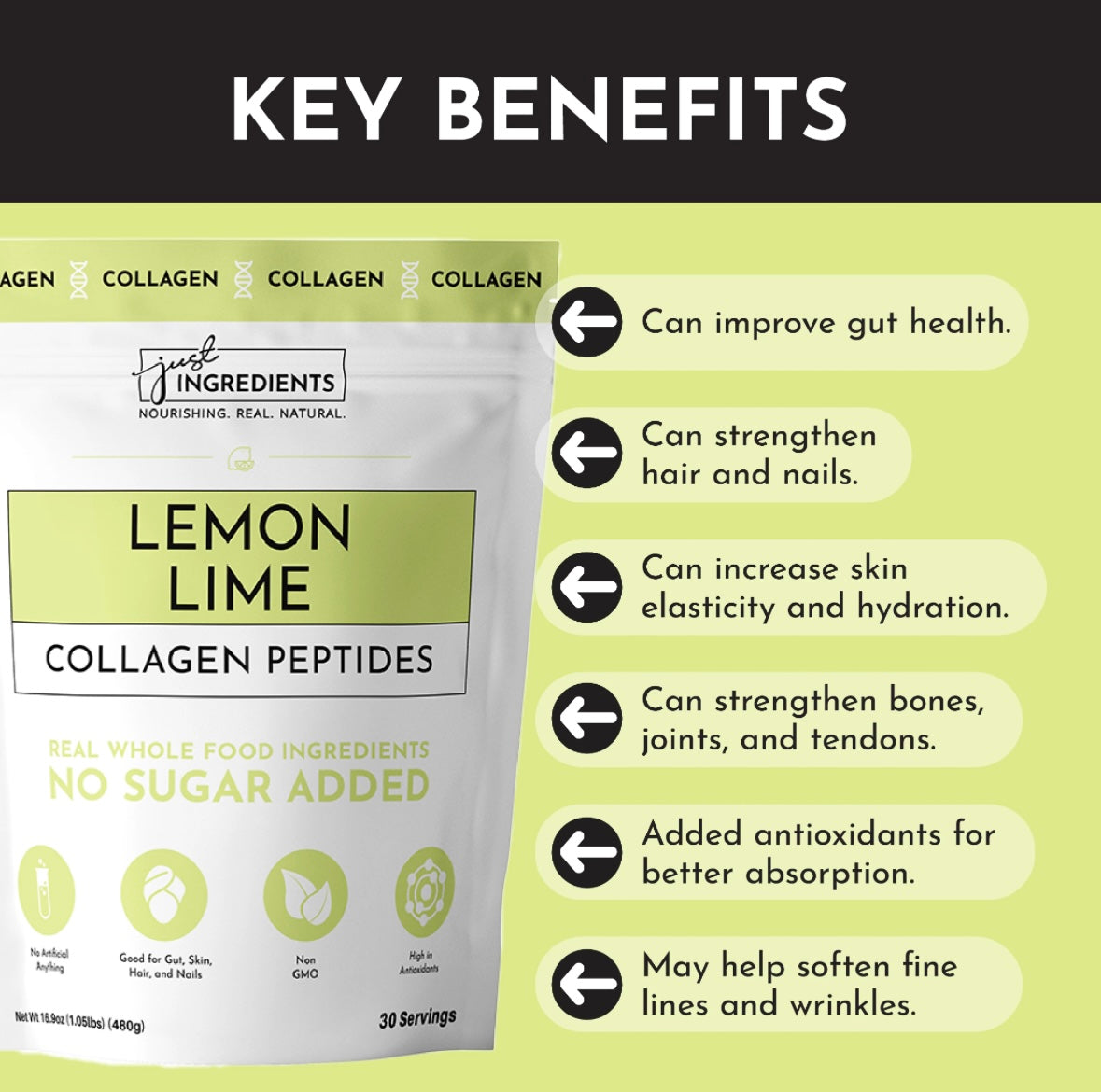 Collagen Peptides - Lemon Lime