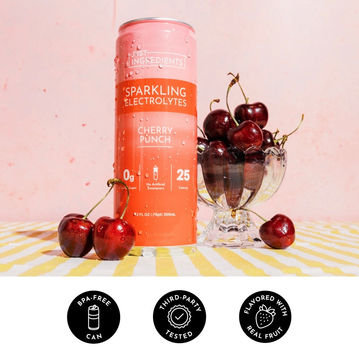 Cherry Punch - Sparkling Electrolytes (Single Can)