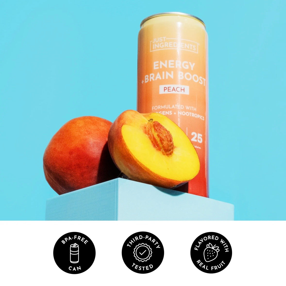 Peach Energy + Brain Boost (Single Can)