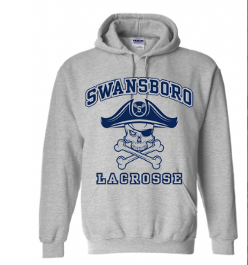Swansboro Lax - Gildan Grey Cotton Hoodie