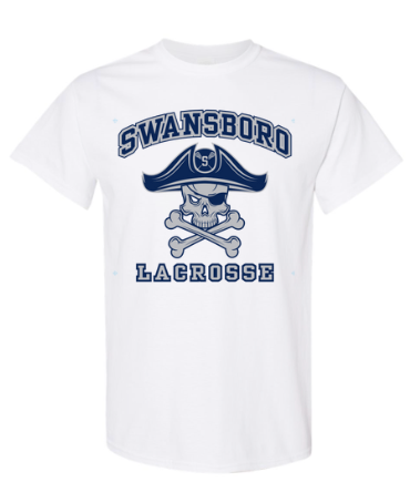 Swansboro Lax - Gildan White Cotton T-shirt