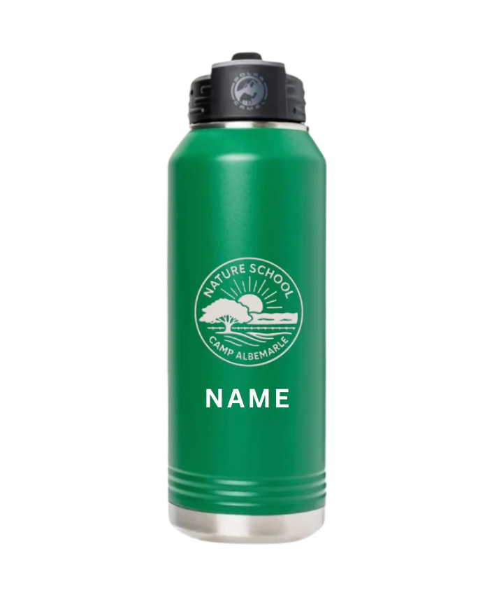 Nature School Water Bottle with Name - 32oz