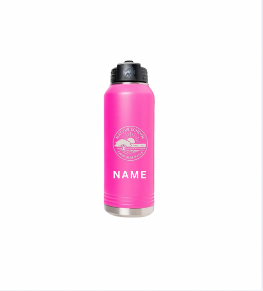 Nature School Water Bottle with Name - 12oz