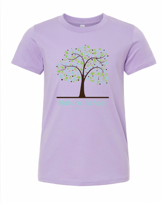 Nature School - Youth Original Tree T-shirt - Purple