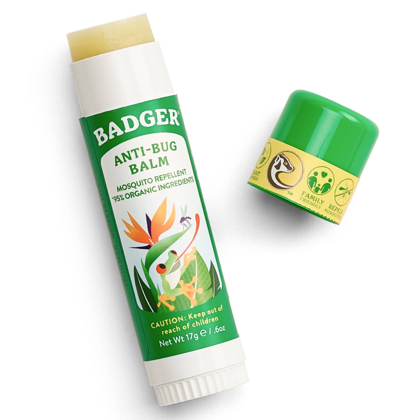 Badger Bug Repellent, Deet-Free, Organic Travel Stick 12ct